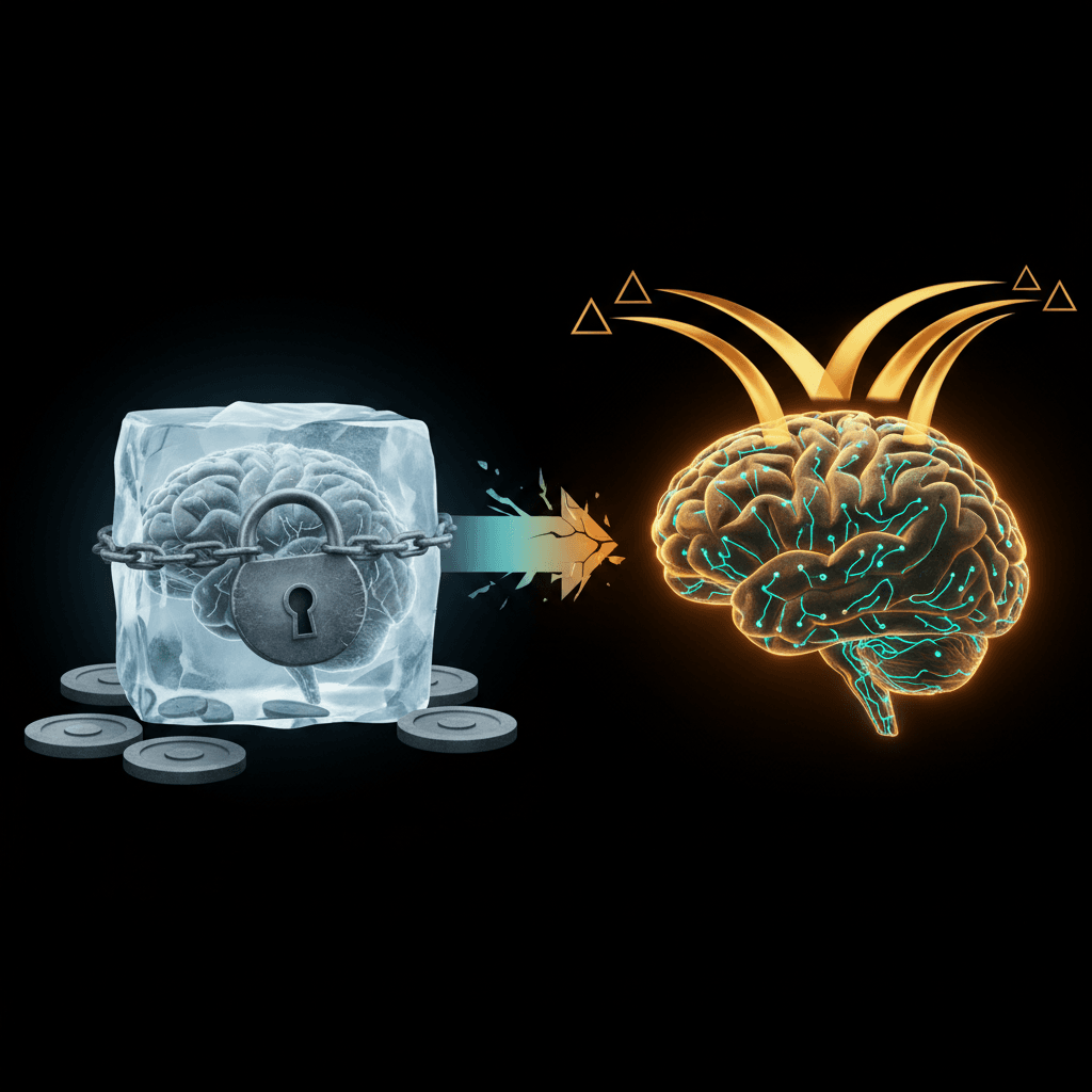 Frozen static brain vs evolving neural model with weight deltas